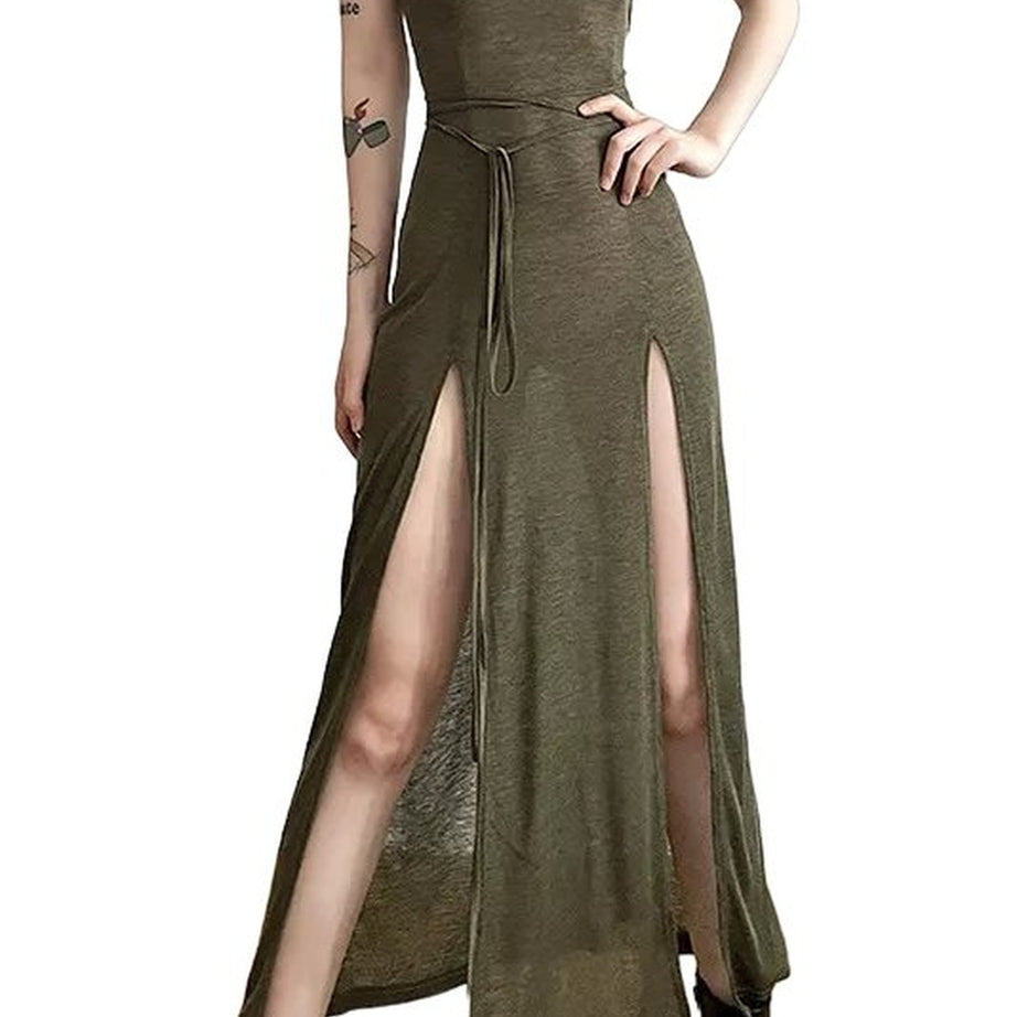 Y2k Gothic Punk Hollowed Midi Dress