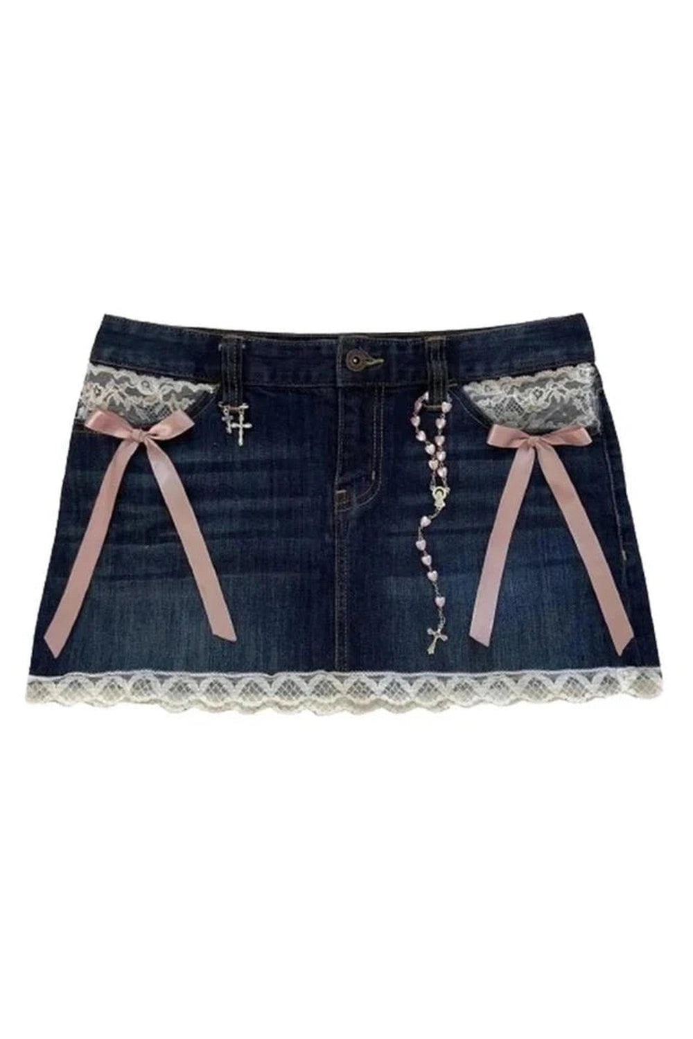 Y2k Gothic Rivets Denim Skirt