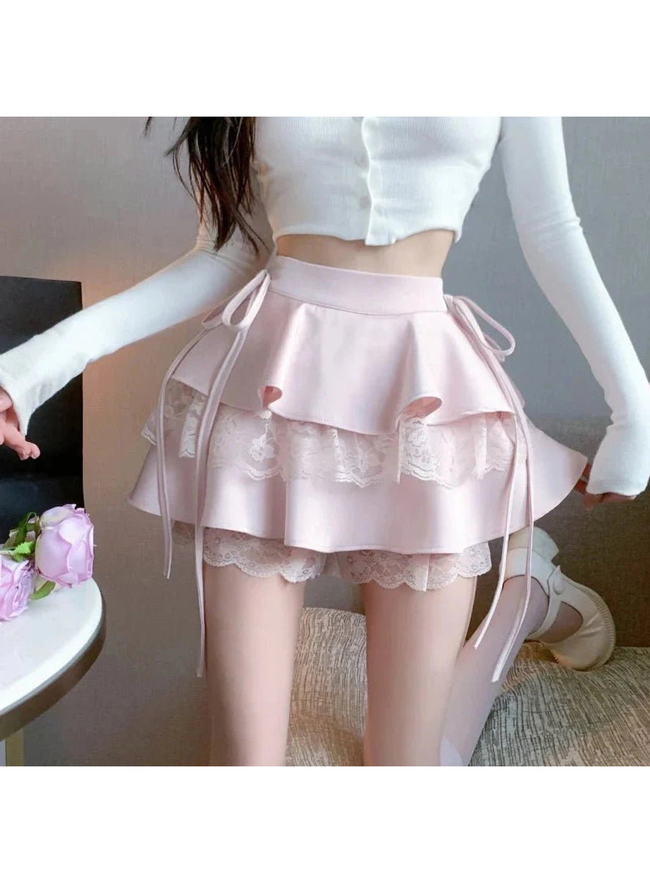 Y2k Gothic Ruffle Tiered Skirt