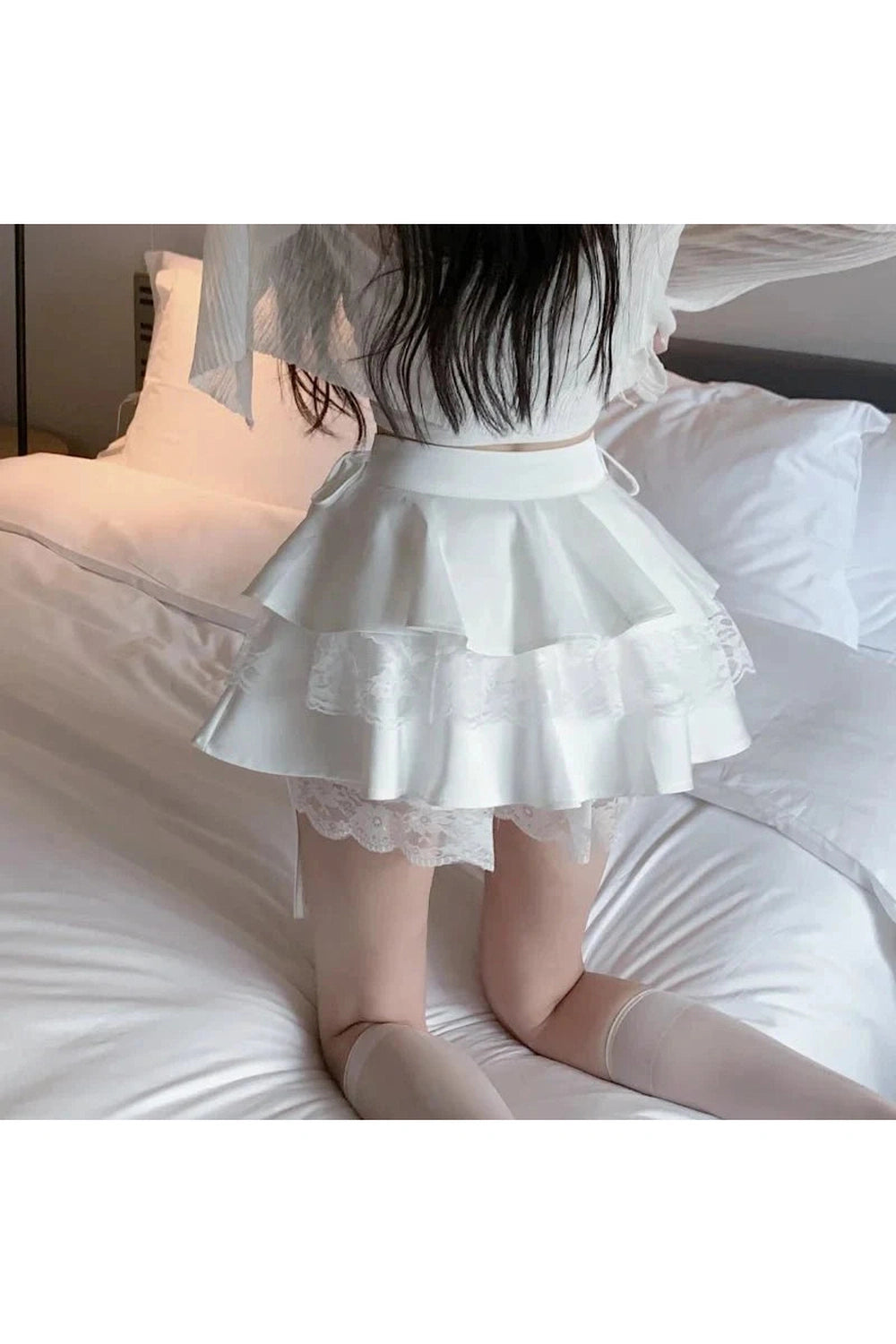 Y2k Gothic Ruffle Tiered Skirt