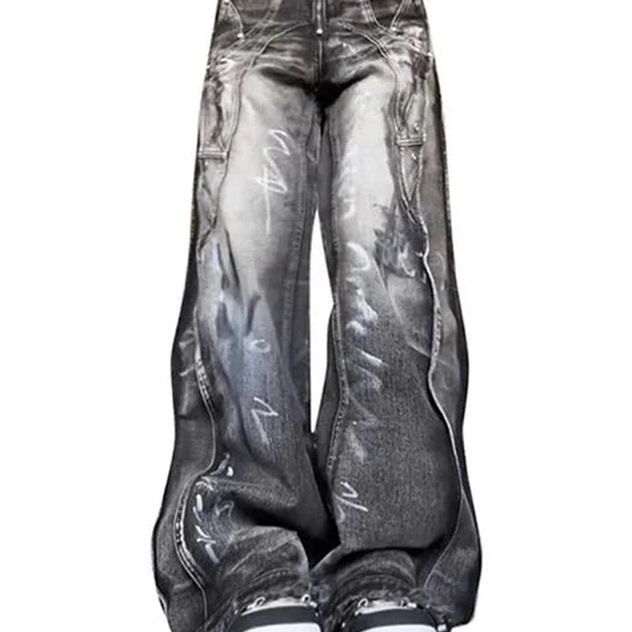 Y2k Graffiti Baggy Jeans