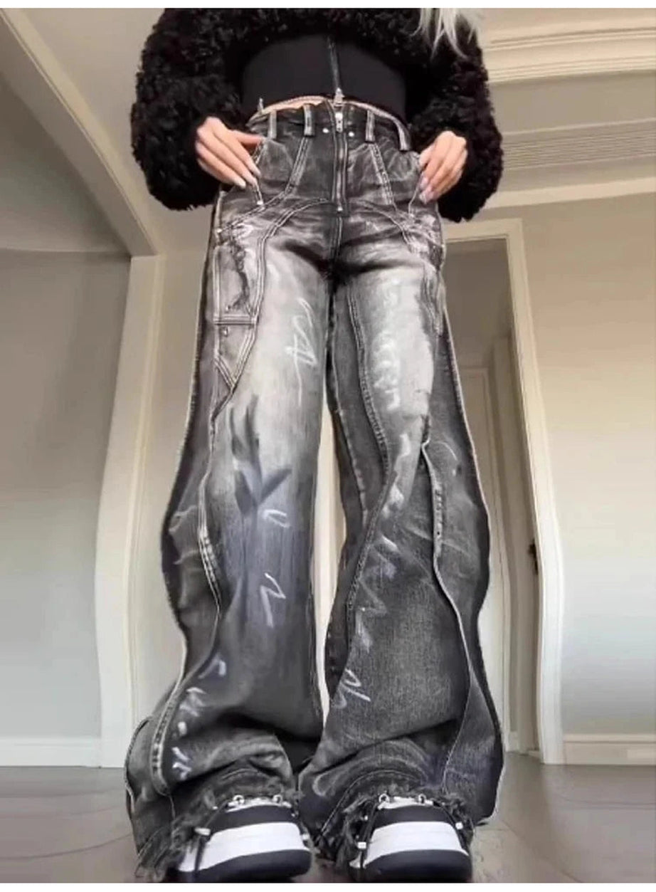 Y2k Graffiti Baggy Jeans
