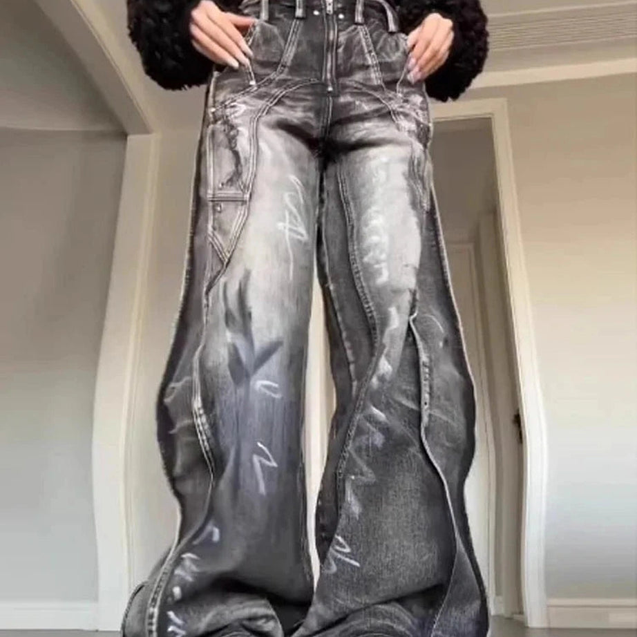 Y2k Graffiti Baggy Jeans