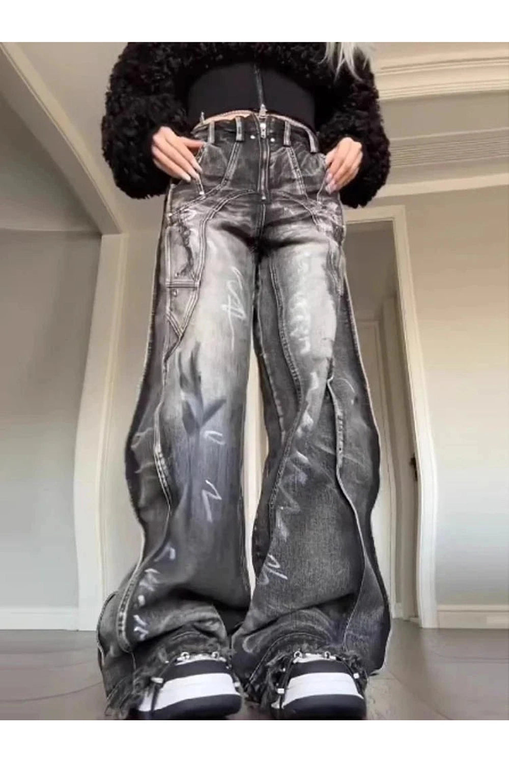 Y2k Graffiti Baggy Jeans