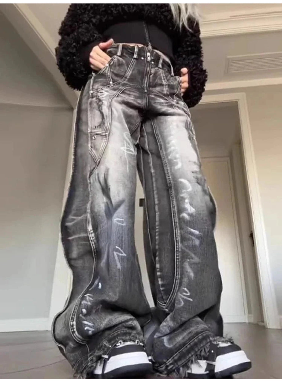 Y2k Graffiti Baggy Jeans