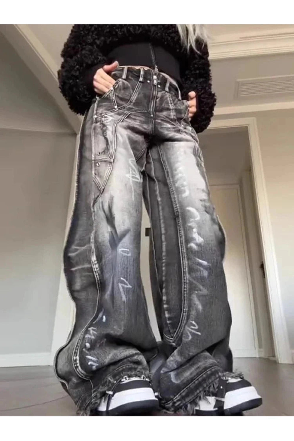 Y2k Graffiti Baggy Jeans