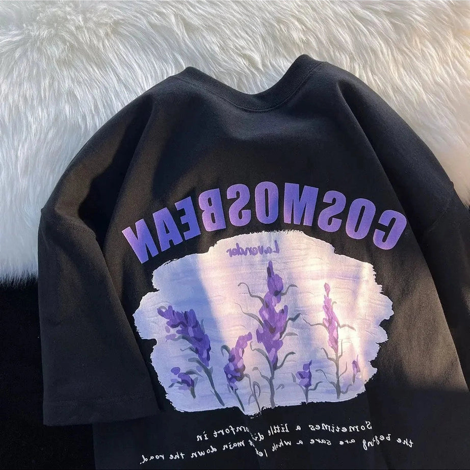 Y2k Graffiti Purple Lavender T-shirt