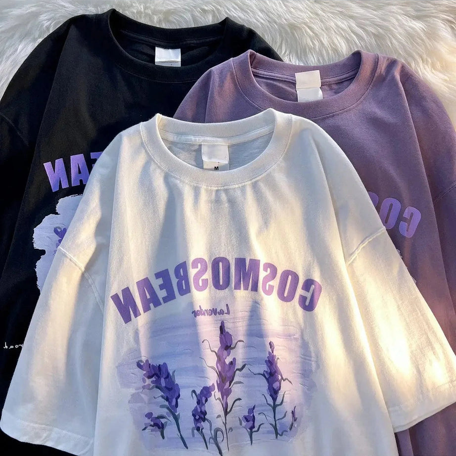 Y2k Graffiti Purple Lavender T-shirt