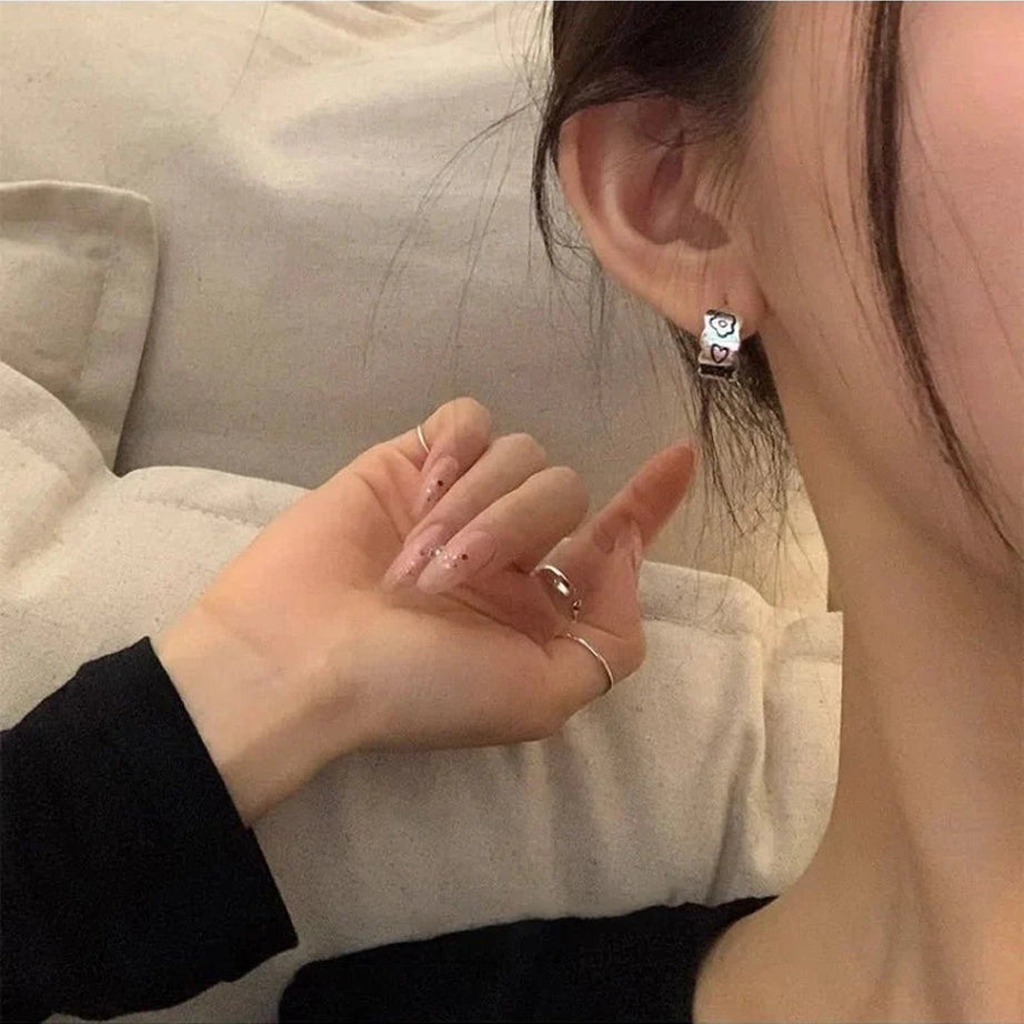 Y2k Graffiti Wave Earrings