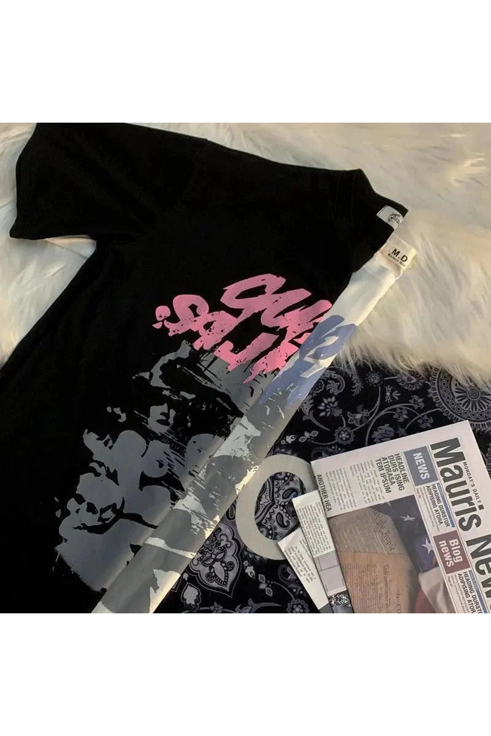 Y2k Graphic Print Oversized T-shirt