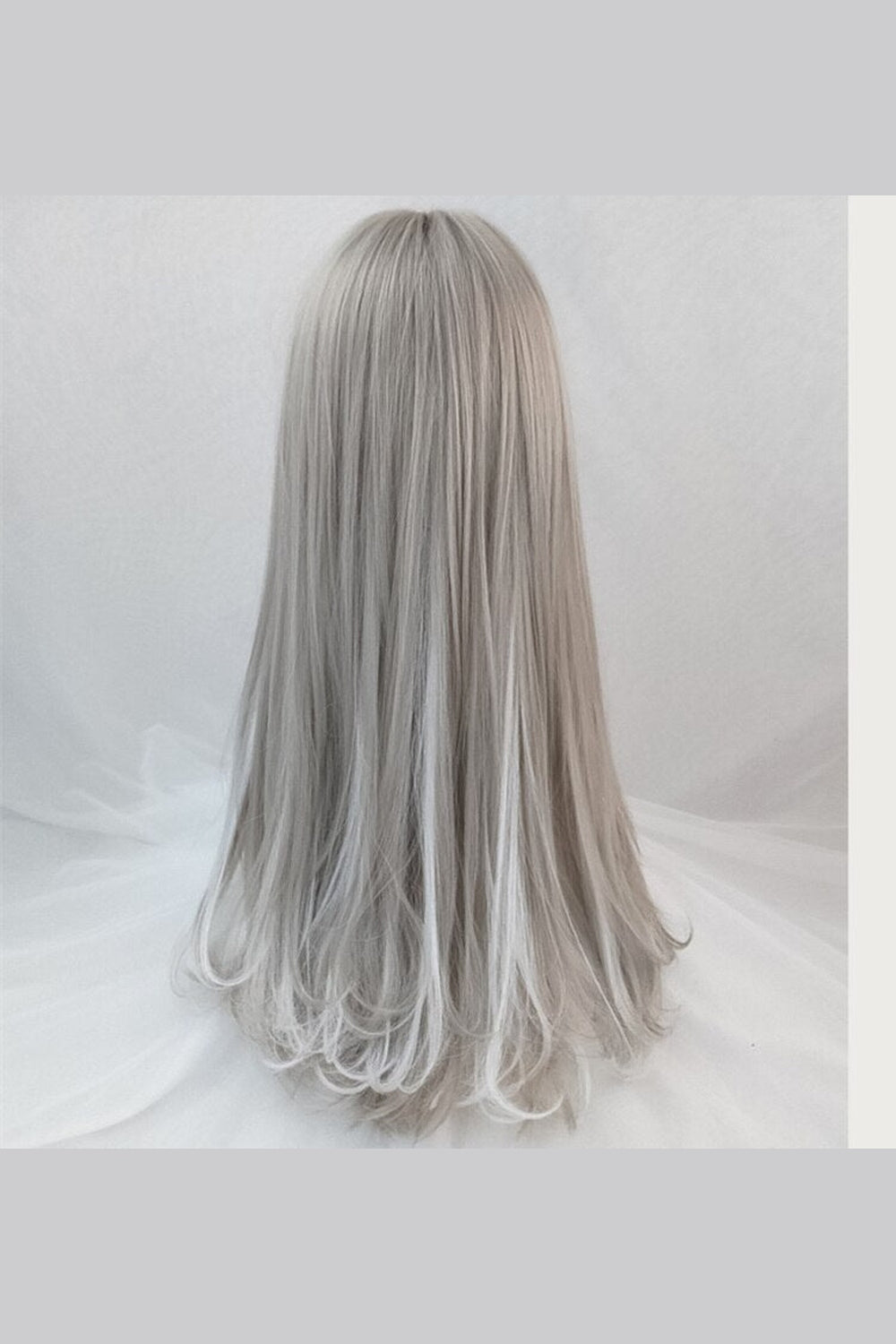 Y2k Gray Highlight Long Wig