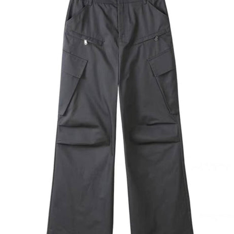 Gray Vintage Y2K Baggy Cargo Pants - Pants