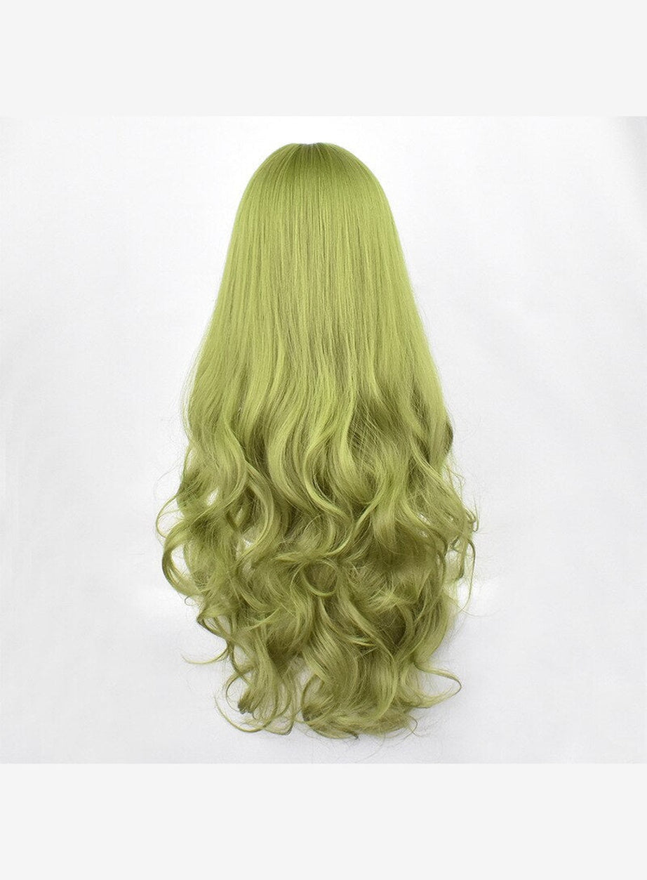 Y2k Green Black Curly Wig