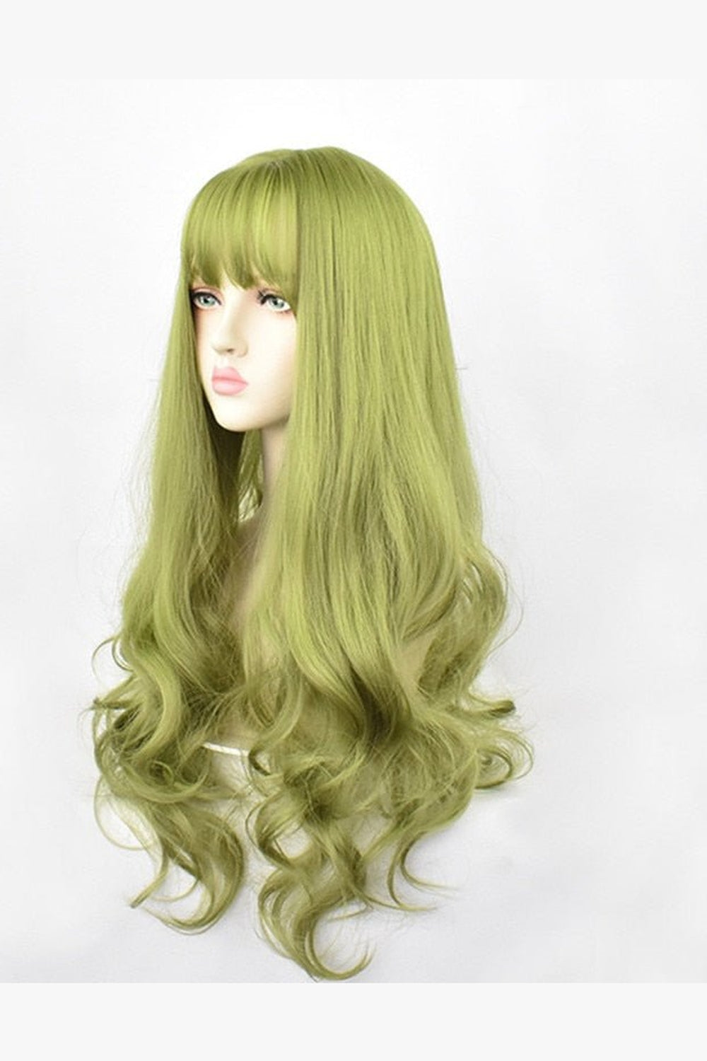 Y2k Green Black Curly Wig