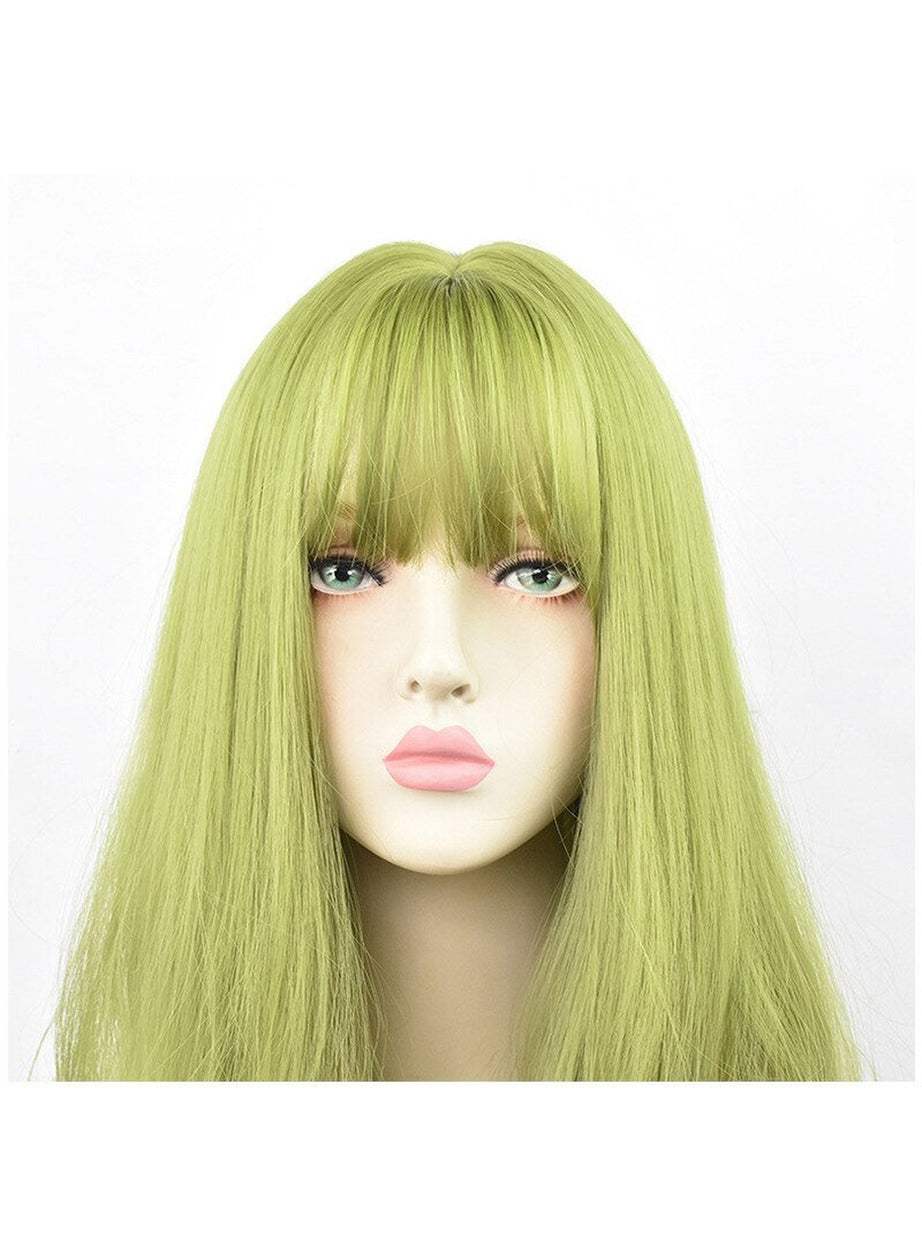 Y2k Green Black Curly Wig