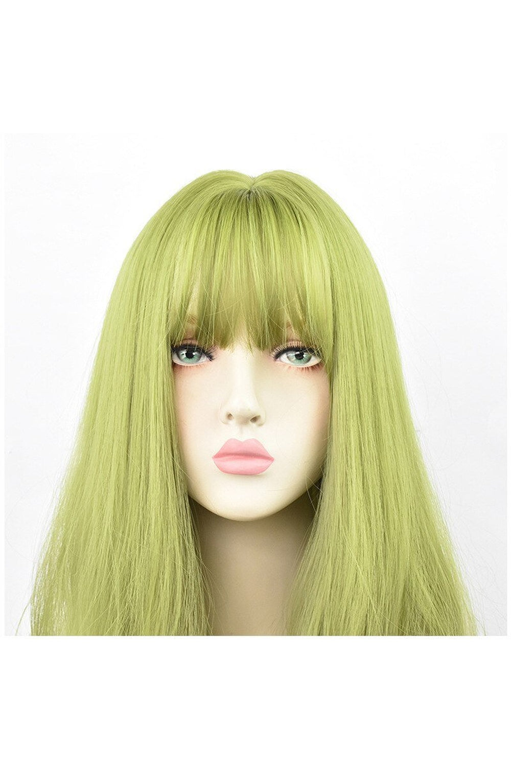 Y2k Green Black Curly Wig