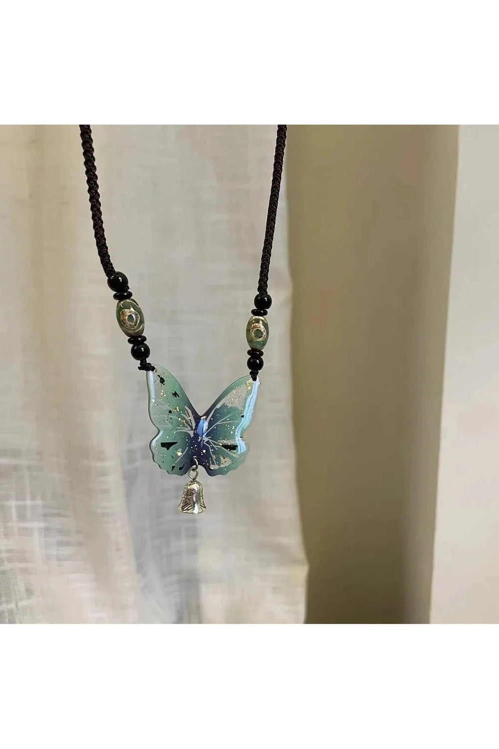 Y2k Green Butterfly Necklace