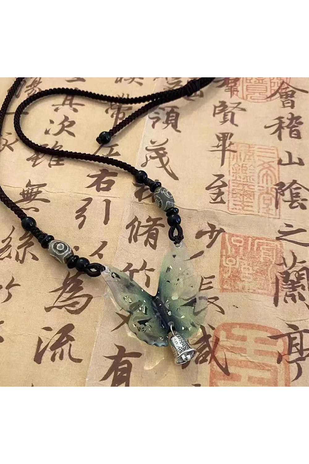 Y2k Green Butterfly Necklace