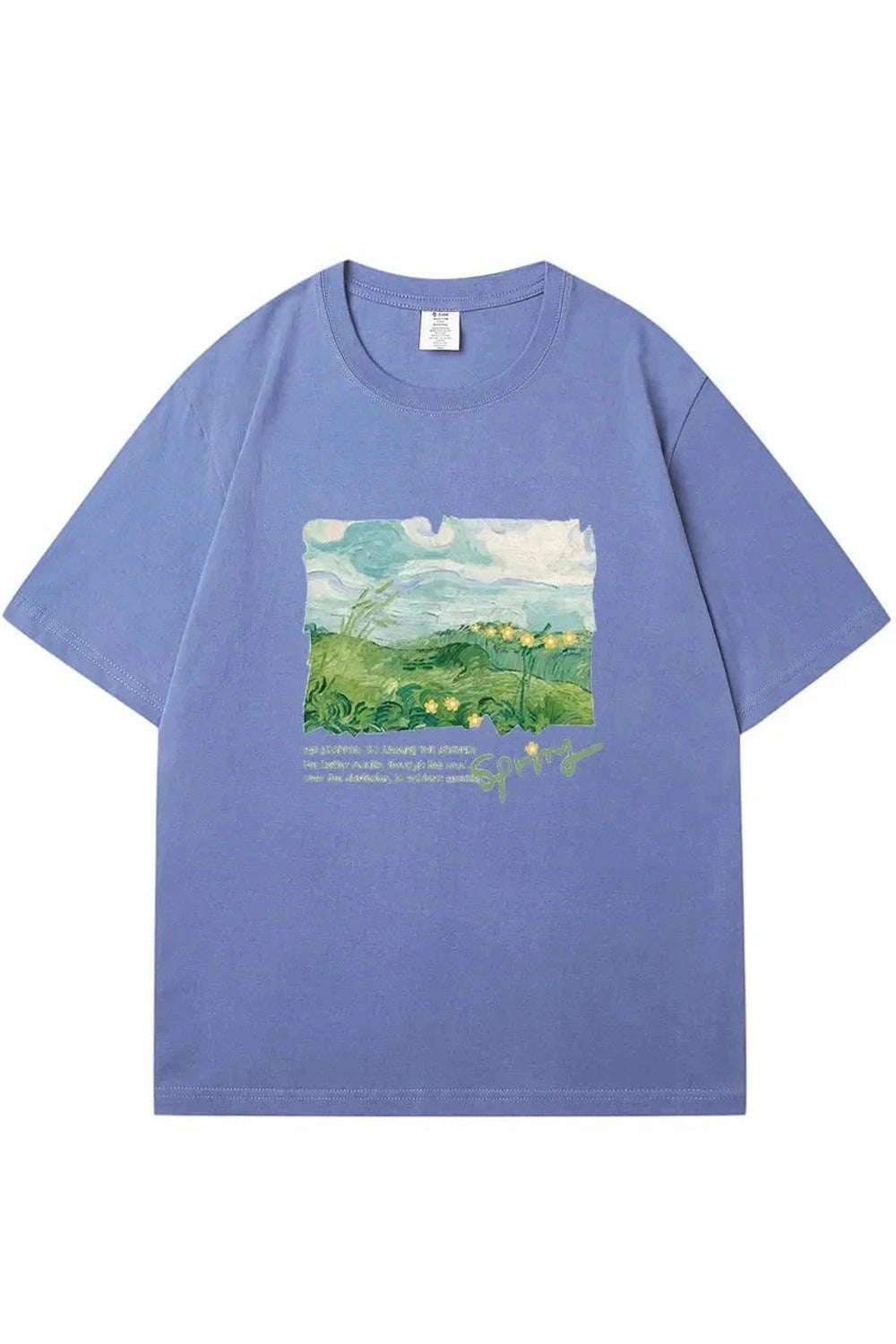 Y2k Green Print Oversized Street T-shirt