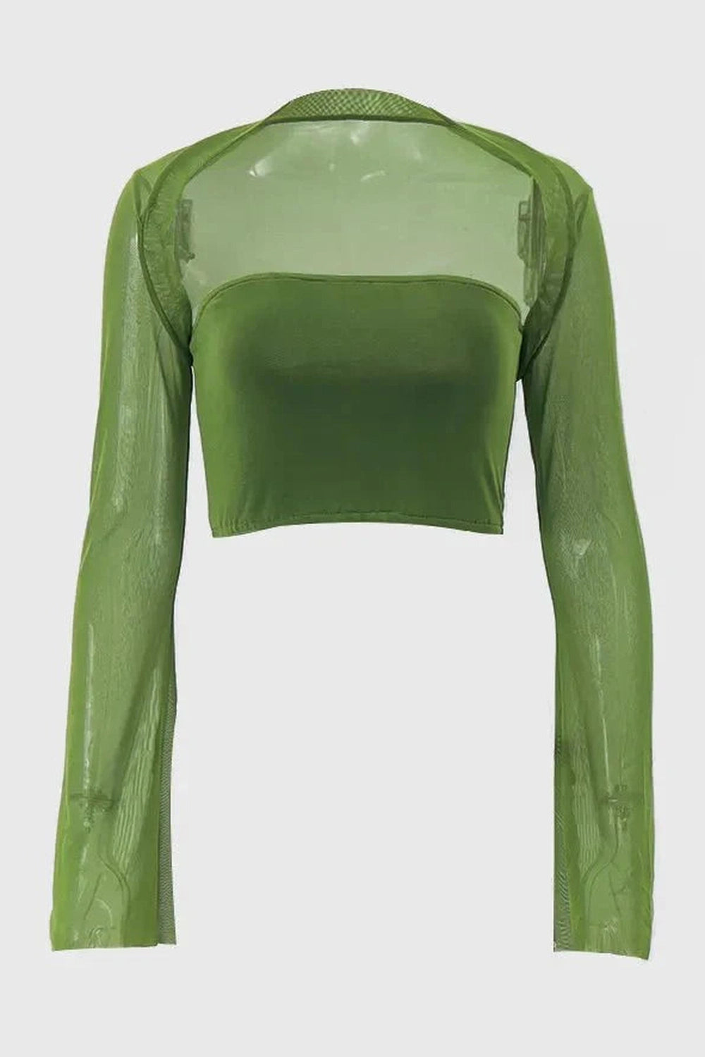 Y2k Green Sheer Shawl & Tank Set