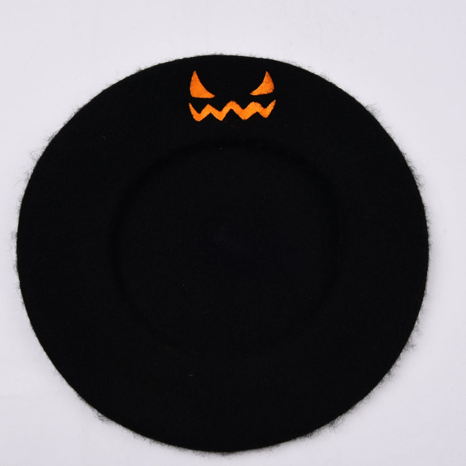 Y2k Grimace Pumpkin Embroidery Beret