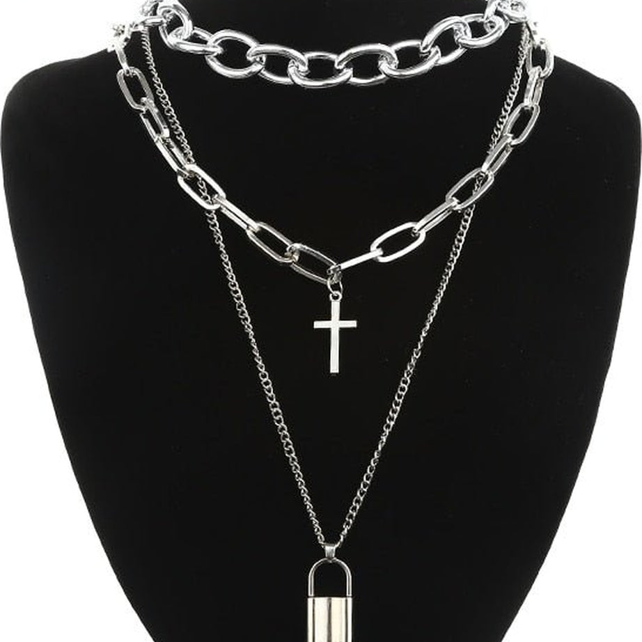 Y2k Grunge Aesthetic Cross Necklace