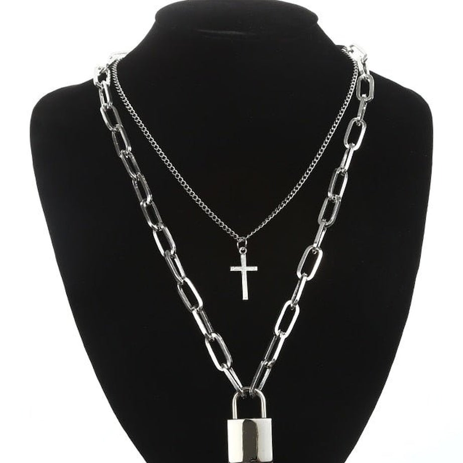 Y2k Grunge Aesthetic Cross Necklace
