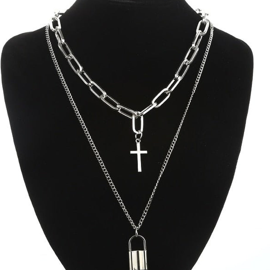 Y2k Grunge Aesthetic Cross Necklace