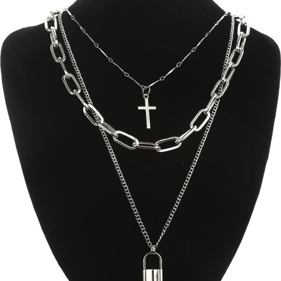Y2k Grunge Aesthetic Cross Necklace