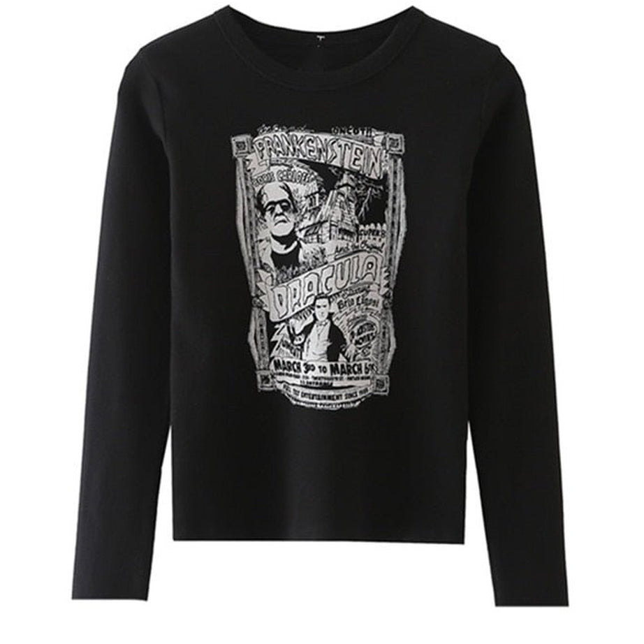 Y2k Grunge Cotton Long Sleeve T-shirt