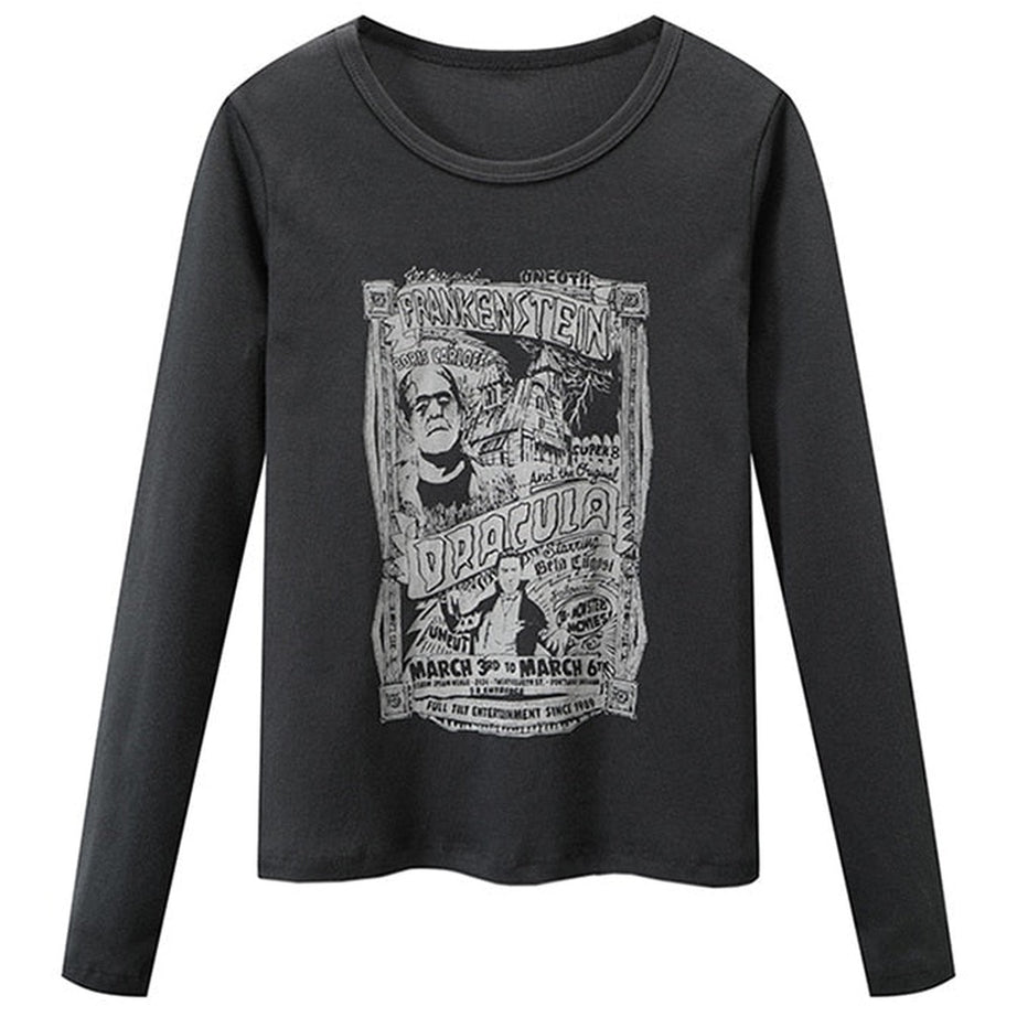 Y2k Grunge Cotton Long Sleeve T-shirt