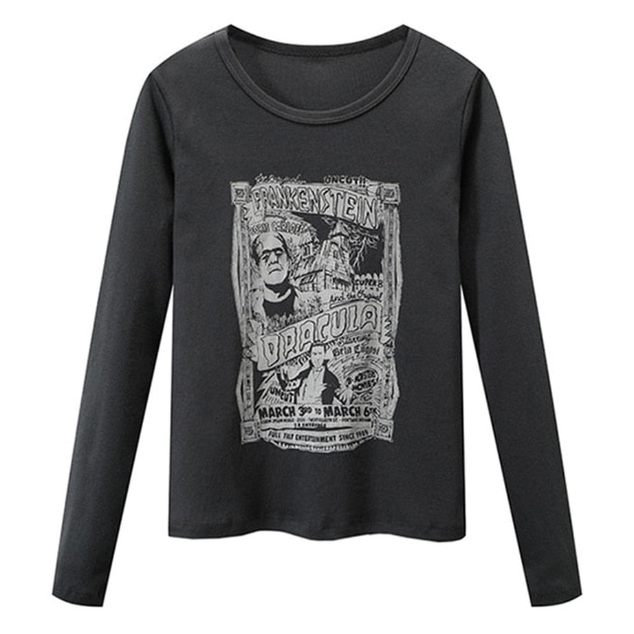 Y2k Grunge Cotton Long Sleeve T-shirt