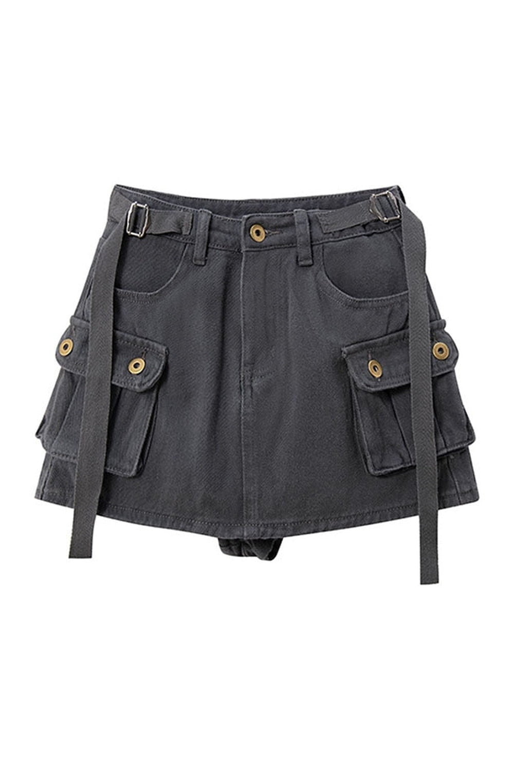 Y2k Grunge Grey Mini Skirt