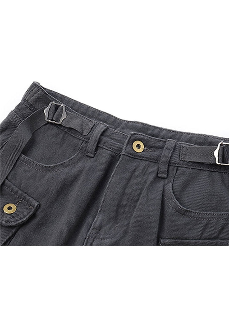 Y2k Grunge Grey Mini Skirt