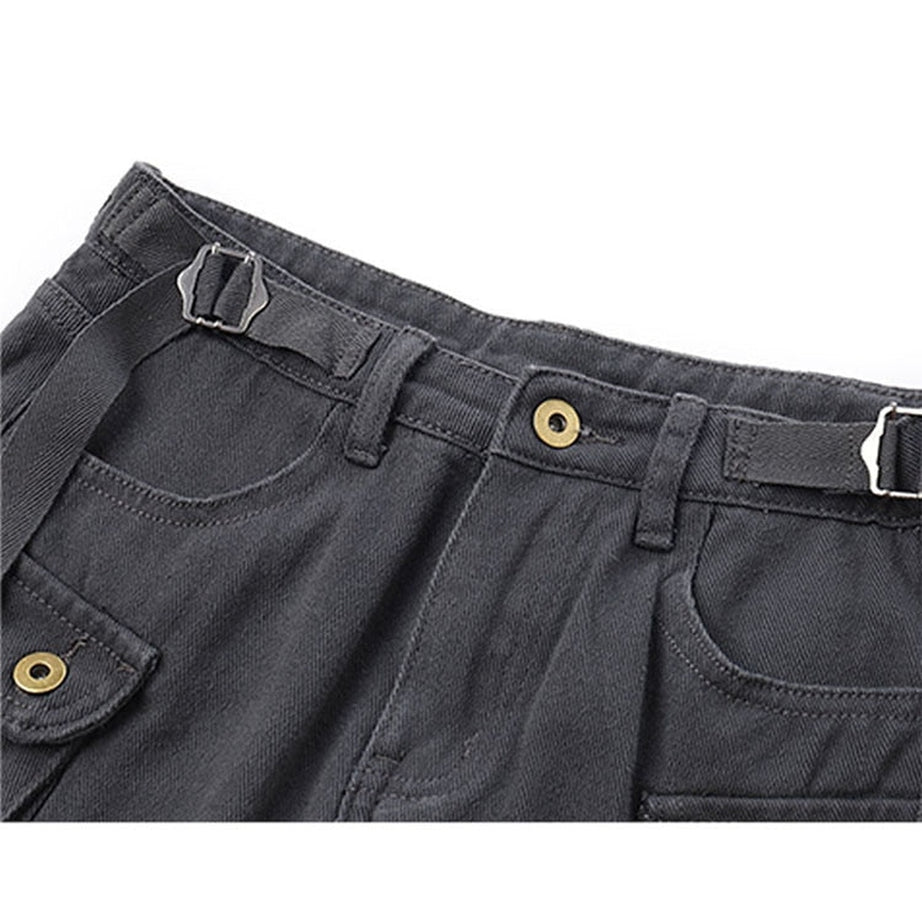 Y2k Grunge Grey Mini Skirt