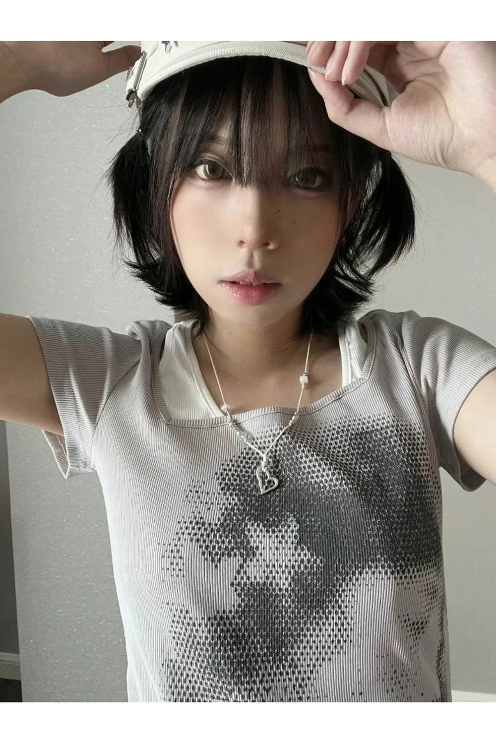 Y2k Grunge Layered Print T-Shirt