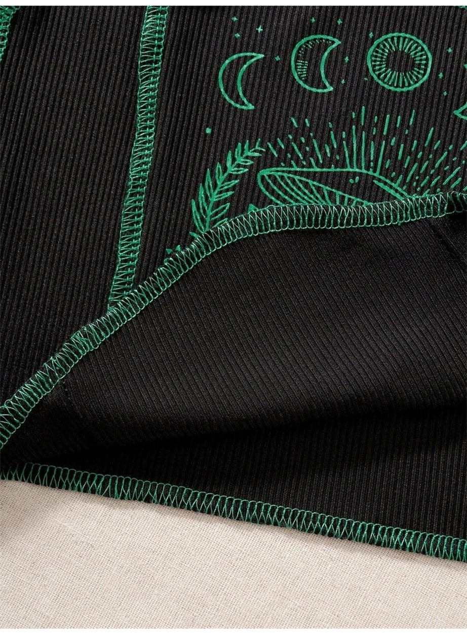 Y2k Grunge Mushrooms Crop Top