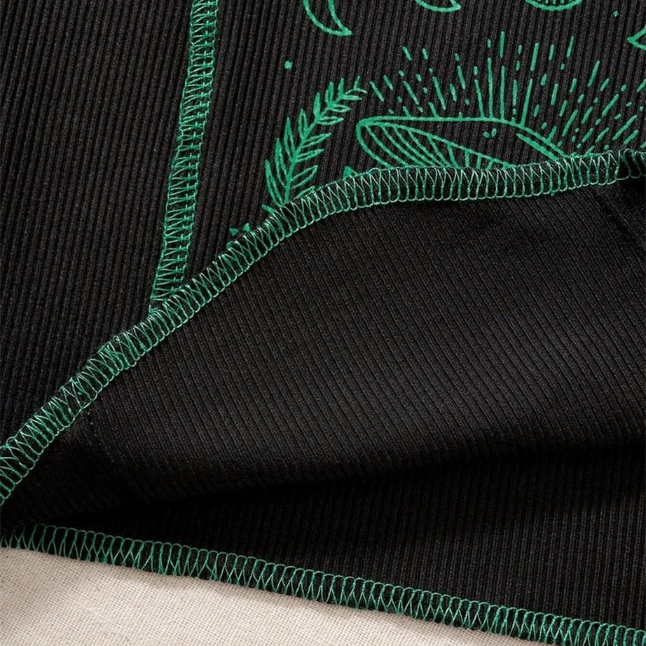 Y2k Grunge Mushrooms Crop Top