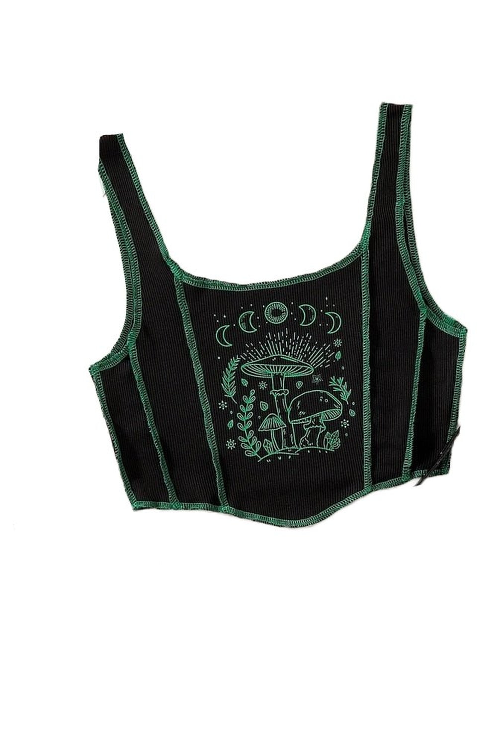Y2k Grunge Mushrooms Crop Top