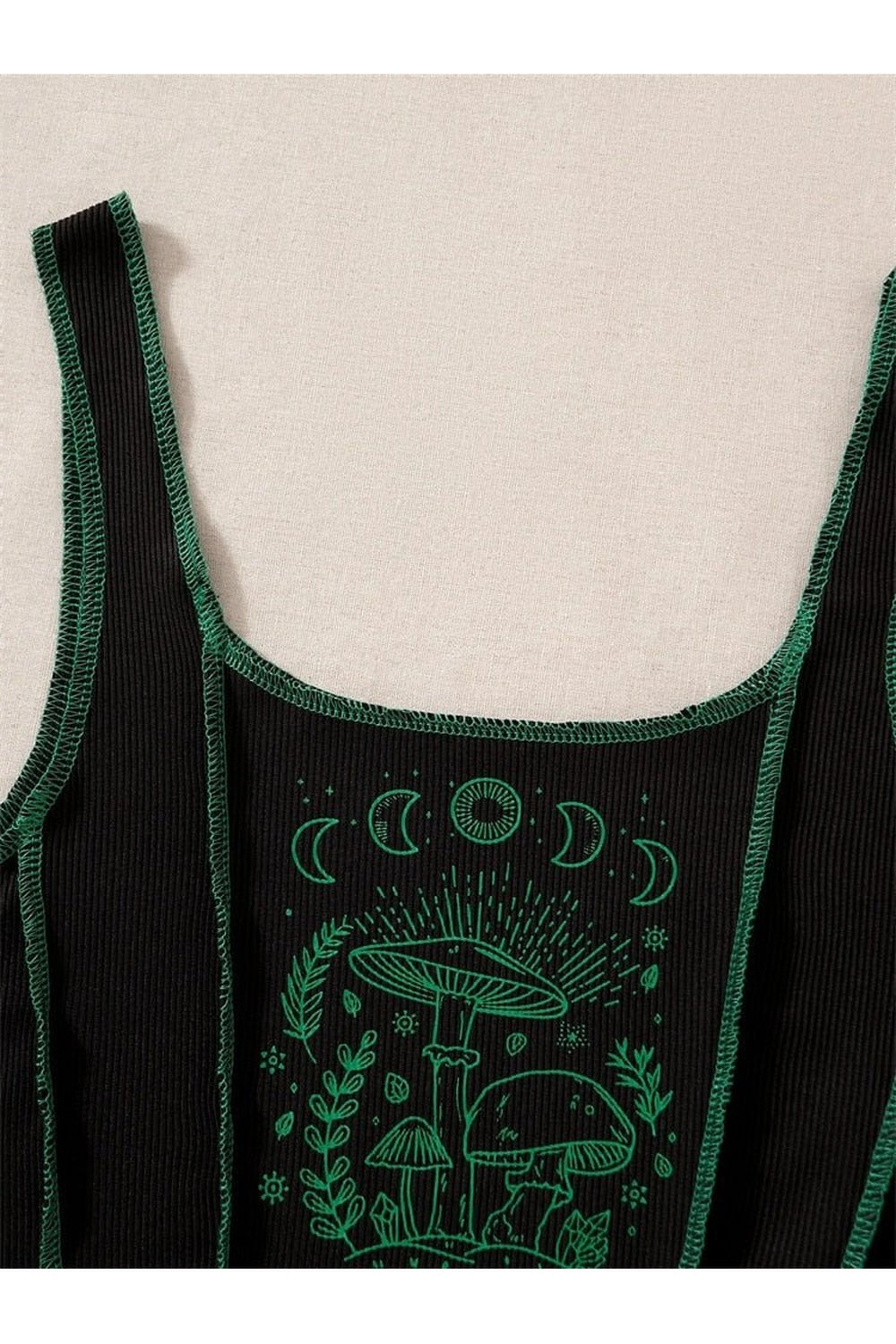 Y2k Grunge Mushrooms Crop Top