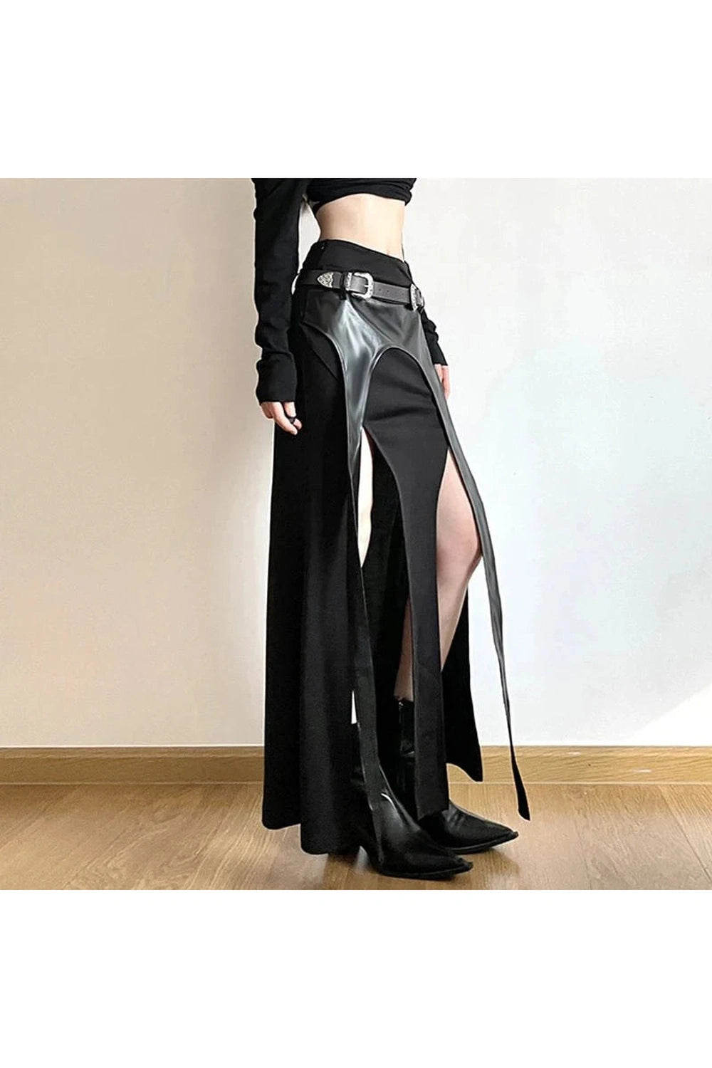 Y2k Grunge Punk Irregular Long Skirt