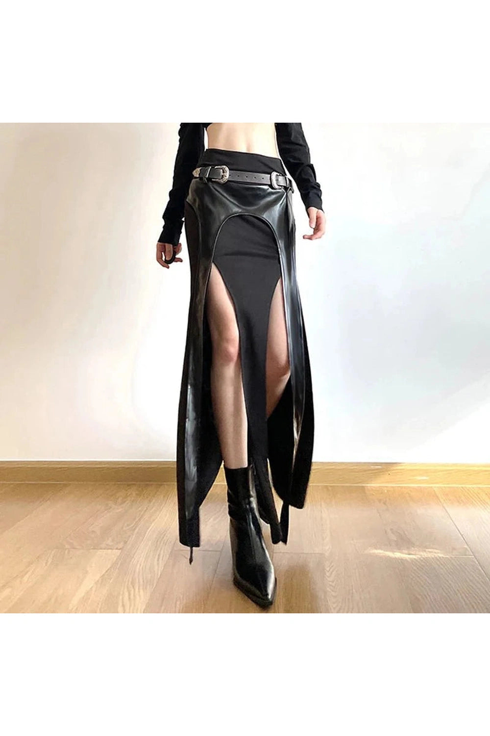 Y2k Grunge Punk Irregular Long Skirt