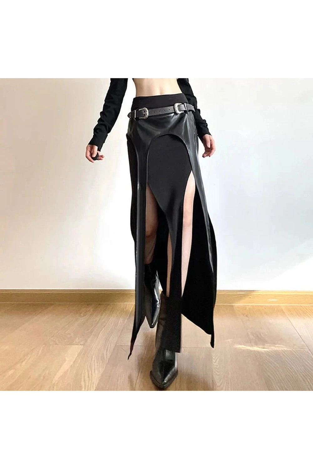 Y2k Grunge Punk Irregular Long Skirt