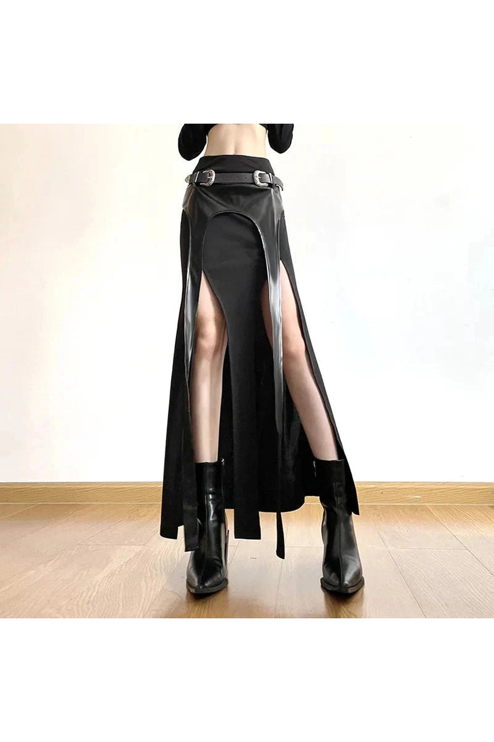 Y2k Grunge Punk Irregular Long Skirt