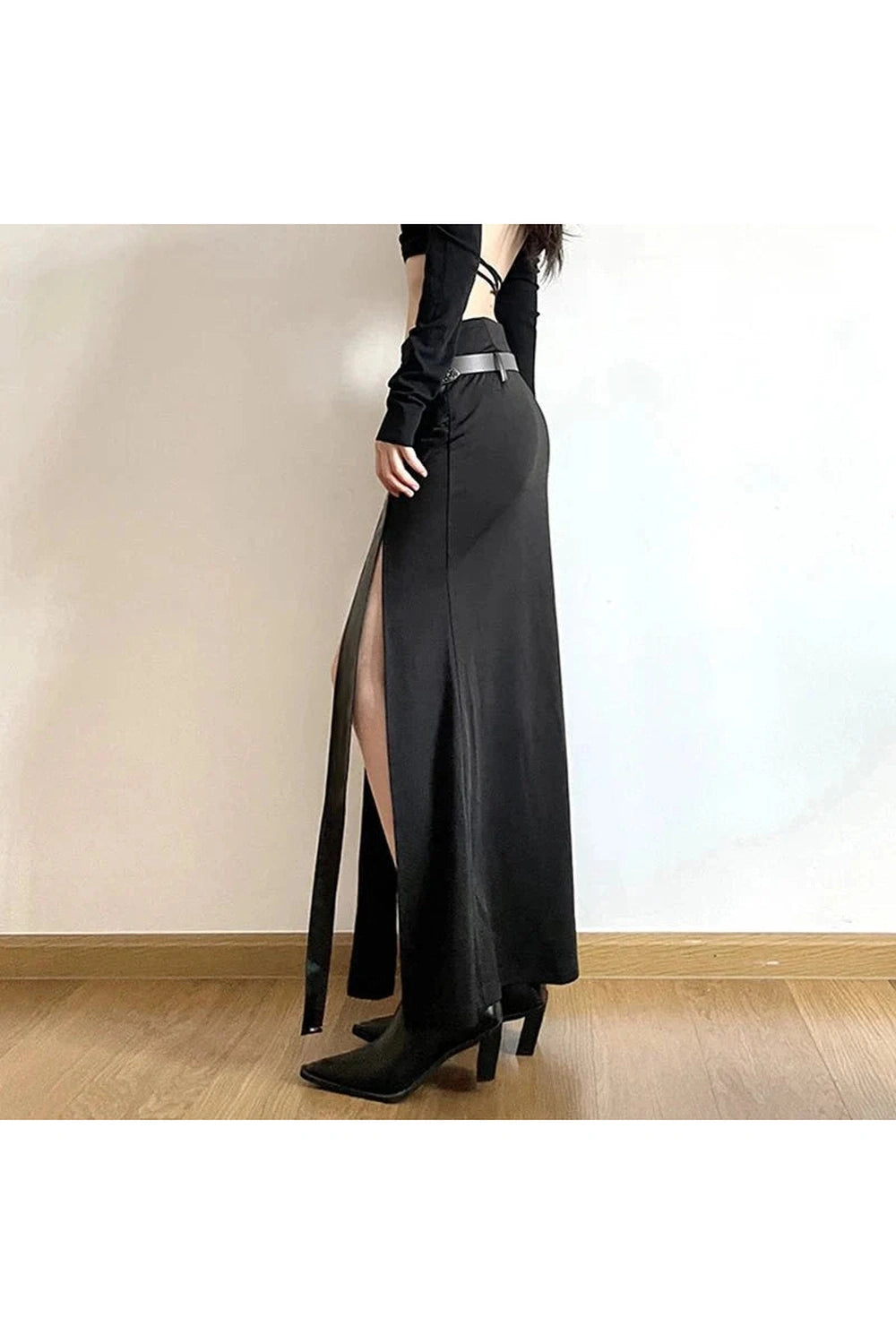 Y2k Grunge Punk Irregular Long Skirt