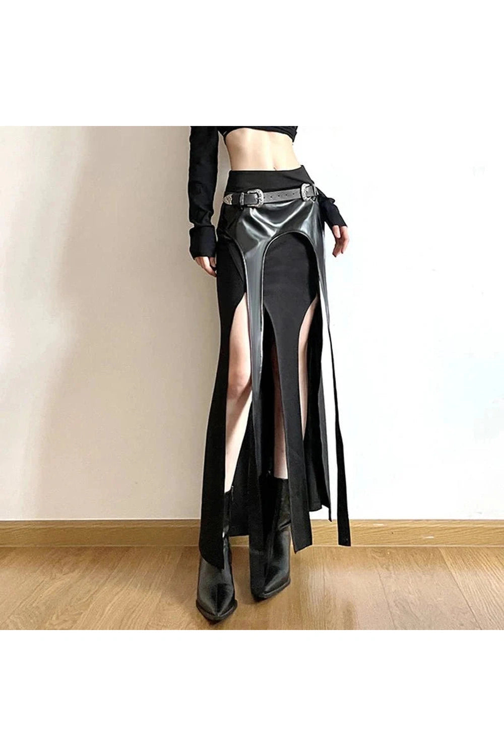 Y2k Grunge Punk Irregular Long Skirt