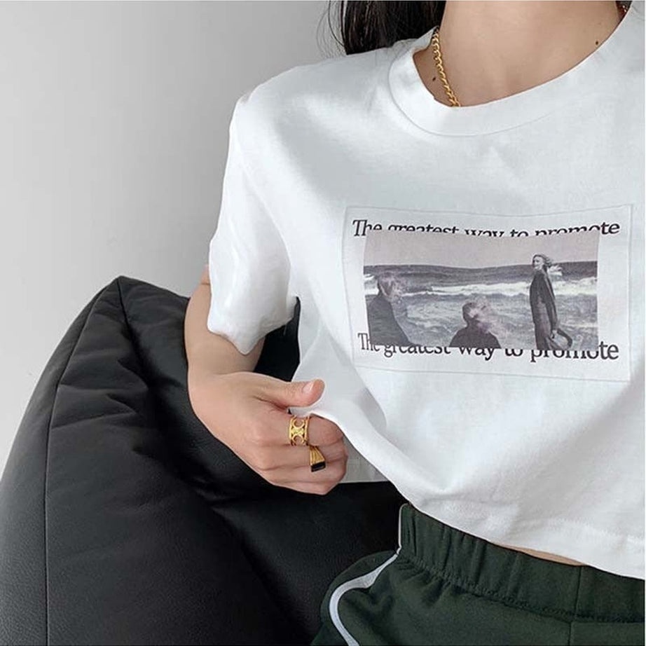 Y2k Acubi Style Cotton Crop Top