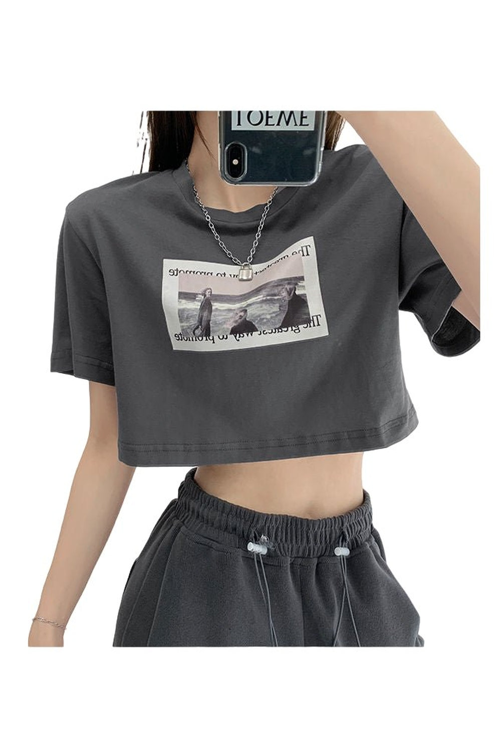 Y2k Acubi Style Cotton Crop Top