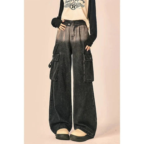 Grunge Utility Baggy Pants - Pants