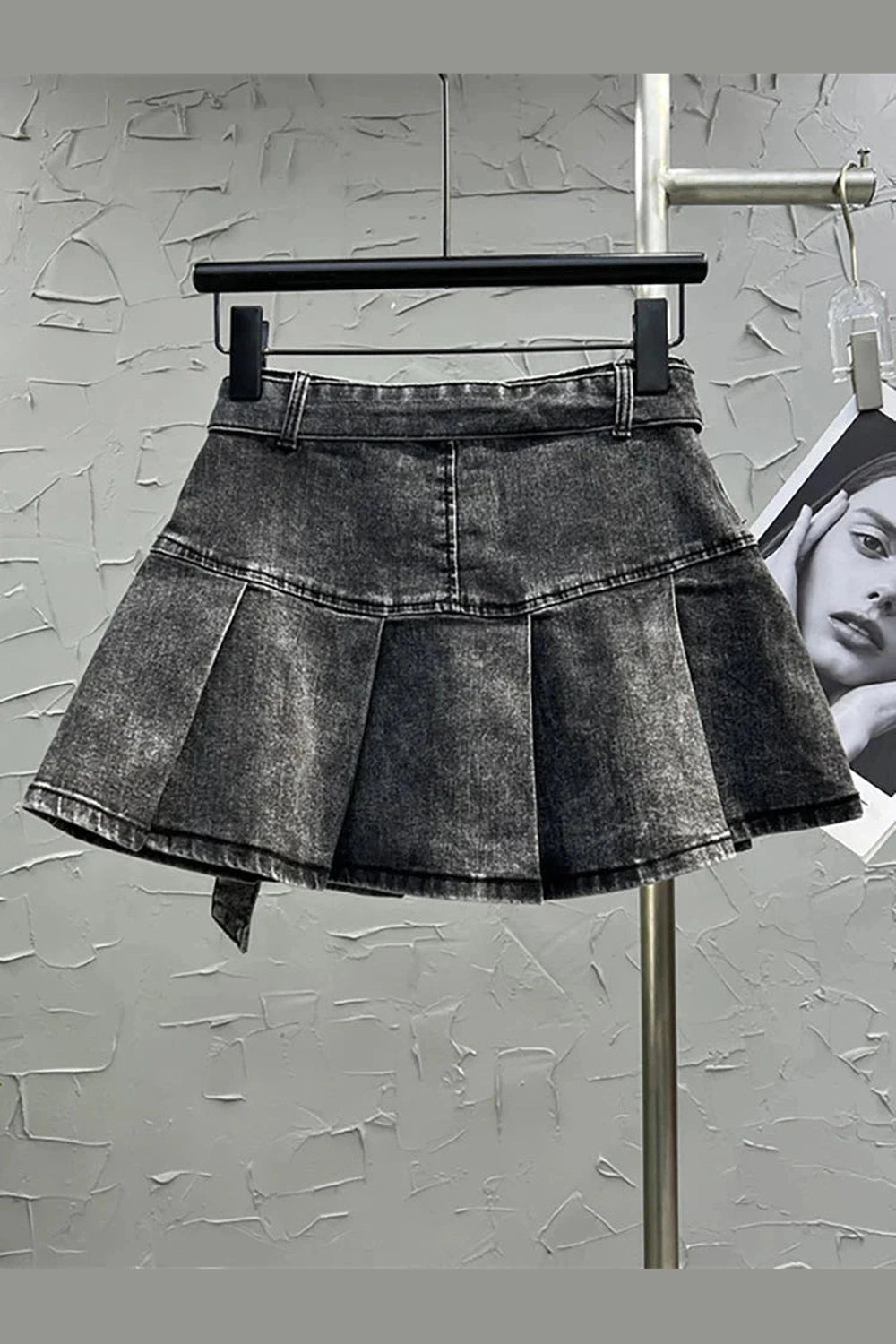 Y2k Grunge Utility Pocket Denim Skirt